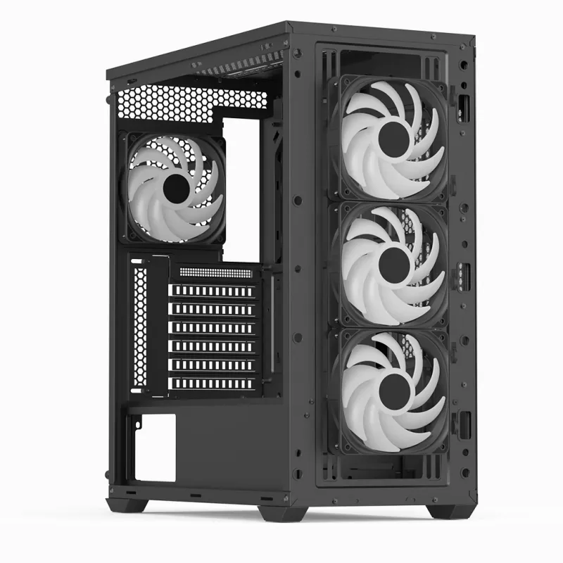 Aerocool D501A Midi Tower korpusas juodas