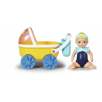 BABY born Splish Splash vežimėlis su lėle Emma, įvairiaspalvis