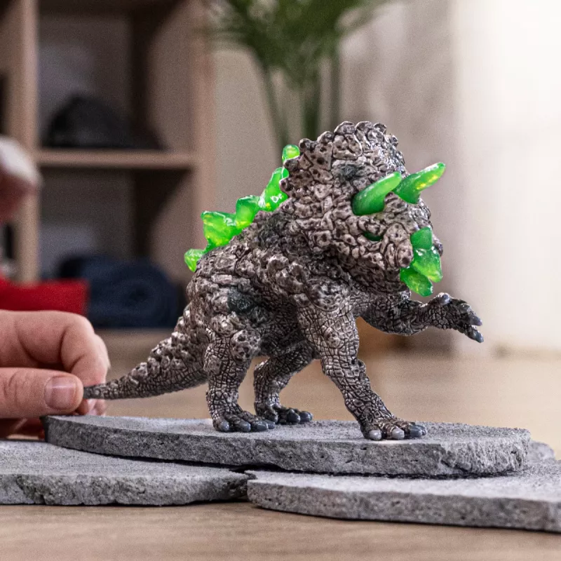 schleich ELDRADOR CREATURES Akmeninis Triceratopsas