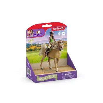 schleich HORSE CLUB Sarah & Mystery žaislinis arkliukas, 5 m., Arkliai, Įvairiaspalvis