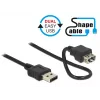 USB laidas DeLOCK 2m 2xUSB2.0-A, reversibilus, formuojamas