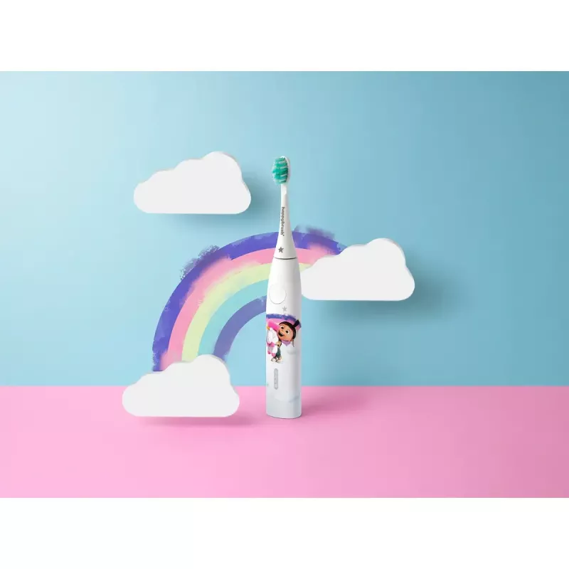 Elektrinis dantų šepetėlis Happybrush ECO VIBE KIDS Agnes + 3 keičiamos galvutės