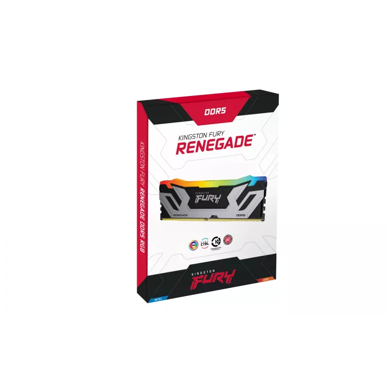Kingston FURY Renegade RGB sidabrinė 24 GB DDR5 8400 MT/s CL40 CUDIMM XMP