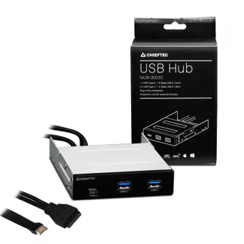 Chieftec MUB-3003C priekinis skydelis su USB prievadais, juodas