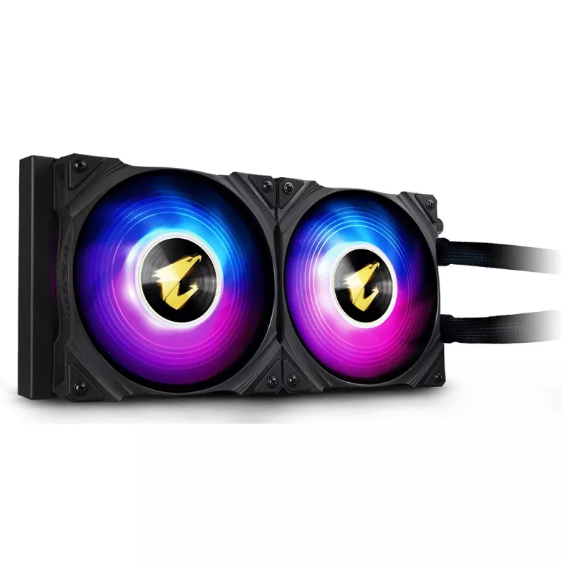 GIGABYTE AORUS WATERFORCE 240 procesoriaus skysčio aušintuvas 12 cm juodas