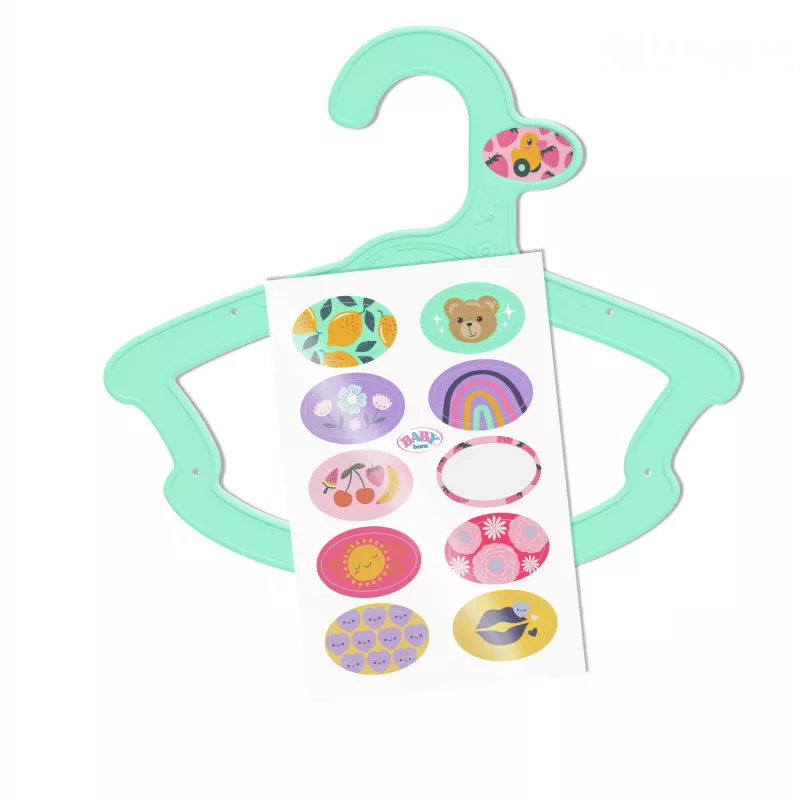 BABY born Pakabinamos pakabos, 5 vnt, 43 cm lėlės drabužių pakabos
