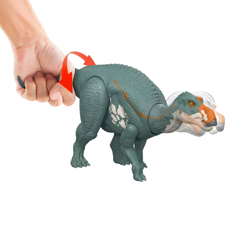 MATTEL Jurassic World Rebirth Wild Roar Maiasaura Dinozauras, valdomas uodega, atakuoja ir skleidžia garsą