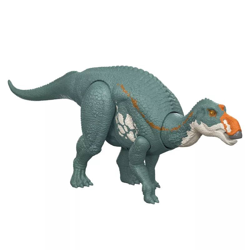 MATTEL Jurassic World Rebirth Wild Roar Maiasaura Dinozauras, valdomas uodega, atakuoja ir skleidžia garsą
