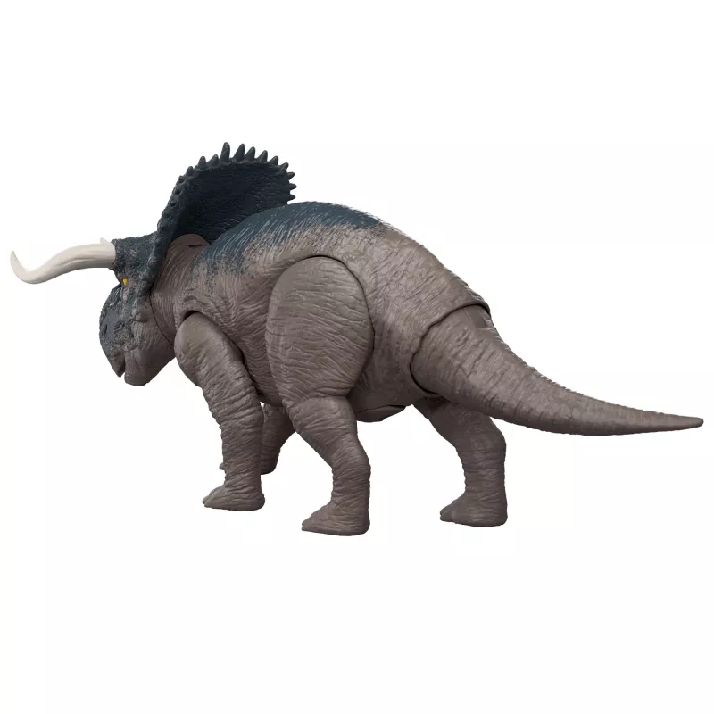 Žaislinis dinozauras Nasutoceratops su uodegos valdymu, garsu ir judesiais – Jurassic World Rebirth Wild Roar