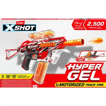 Žaislinis šratasvaidis Zuru X-Shot Blaster Trace Fire 70FPS rinkinys 1500 kamuoliukų, 36621