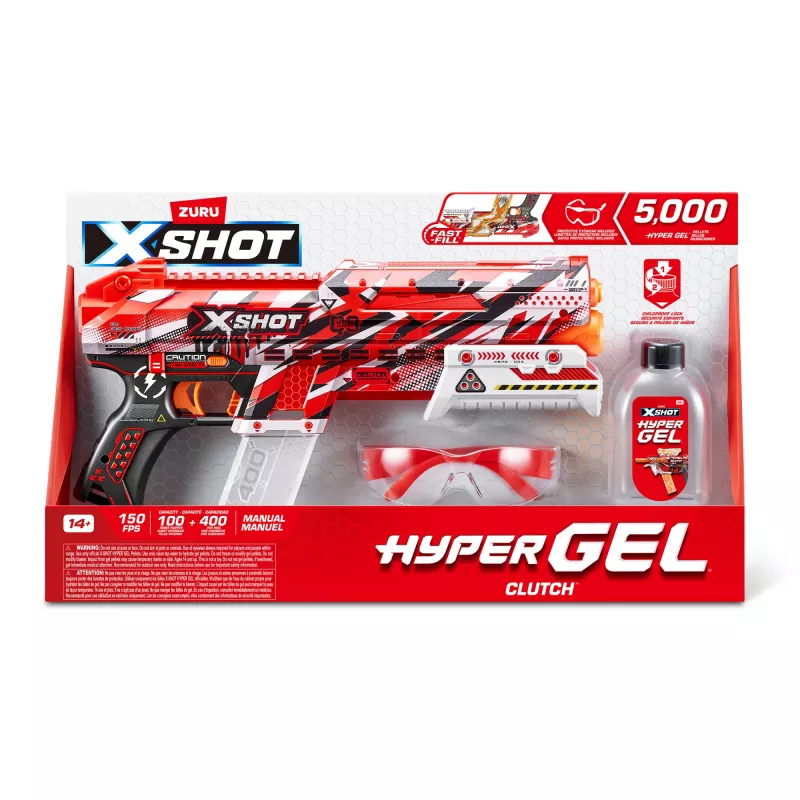 XSHOT Hyper Gel Clutch Blaster (5000 Hyper Gel rutuliukų) ZURU