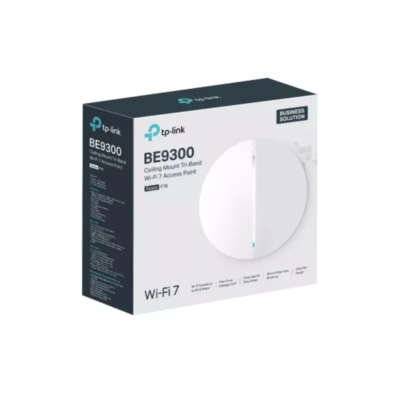 TP-Link Festa F76 belaidis prieigos taškas BE9300 Wi-Fi 7, baltas, PoE
