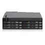 Icy Dock MB606SPO-B skydelis su šešių 2.5 inch diskų lizdais ir optiniu įrenginiu