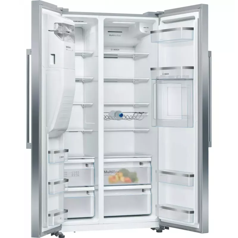 Bosch Serie 6 KAG93AIEP šaldytuvas šaldiklis side-by-side laisvai pastatomas 560 L nerūdijantis plienas