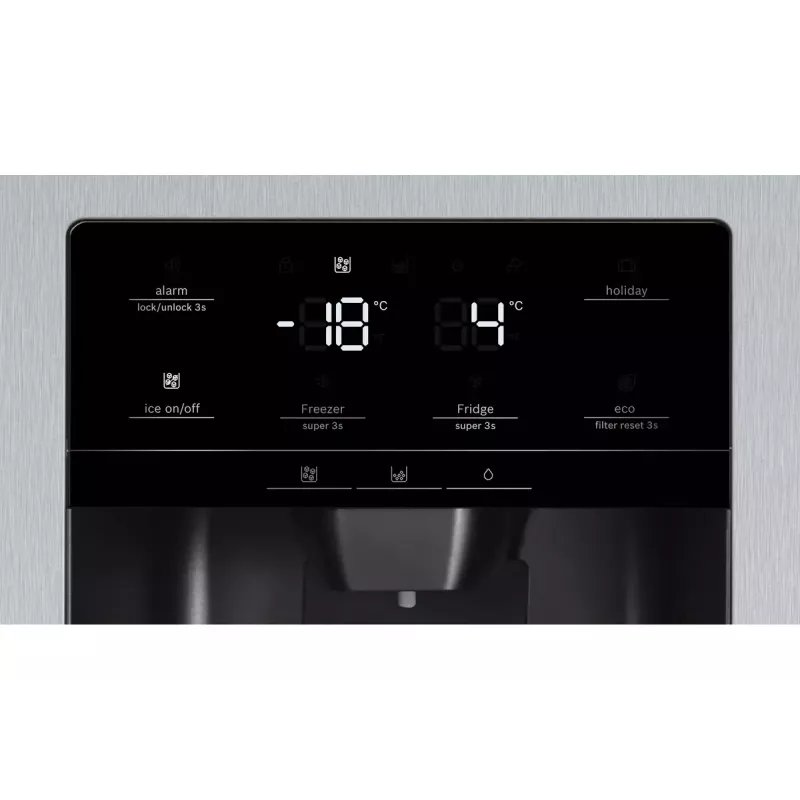 Bosch Serie 6 KAG93AIEP šaldytuvas šaldiklis side-by-side laisvai pastatomas 560 L nerūdijantis plienas