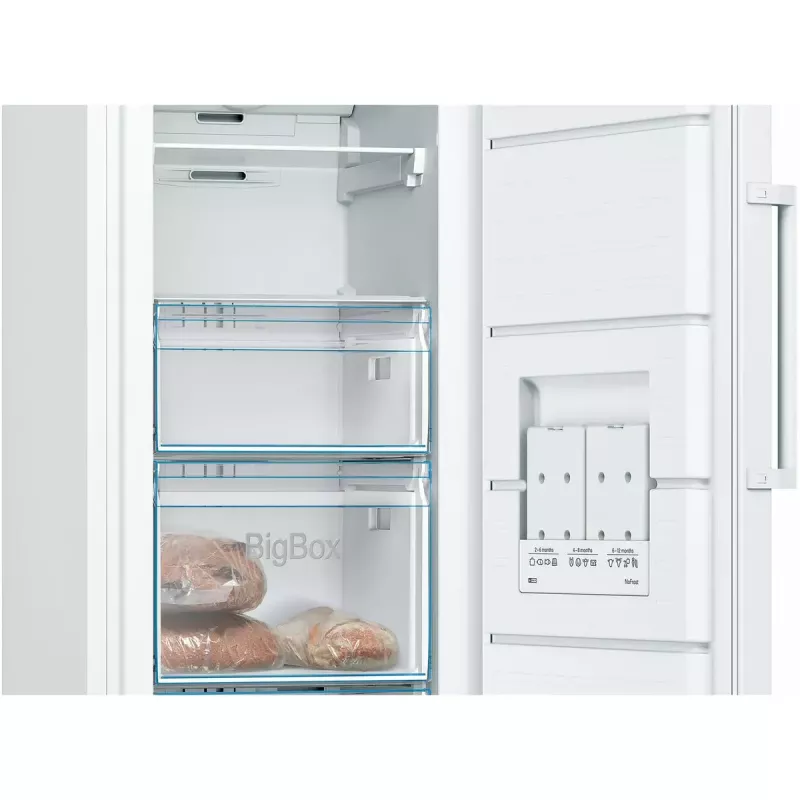 Šaldiklis Bosch Serie 4 GSN29VWEP, 200 L, NoFrost, E klasė, 1610×600×650 mm, baltas
