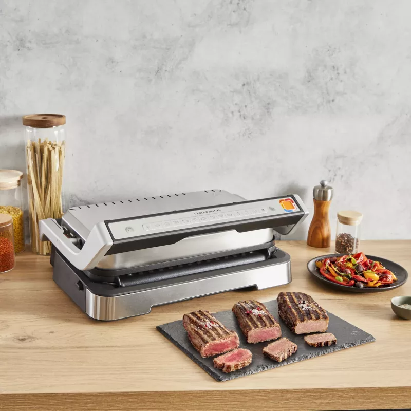 Kontaktinė grilio keptuvė Tefal OptiGrill 2in1 GC773D nerūdijantis plienas 2100 W