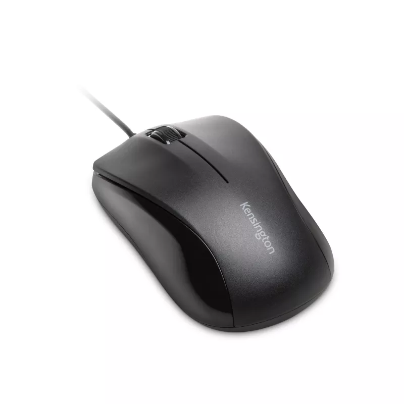 Kensington Wired ValuMouse, abipusė, optinė, USB Type-A, 1000 DPI, juoda