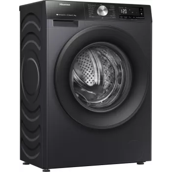 Hisense WF3S8043BB3 skalbimo mašina, priekinis pakrovimas, 8 kg, 1400 aps./min., juoda