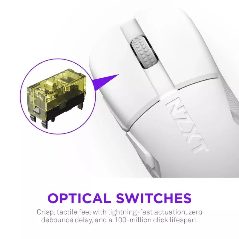 NZXT Lift Elite Wireless žaidimų pelė balta