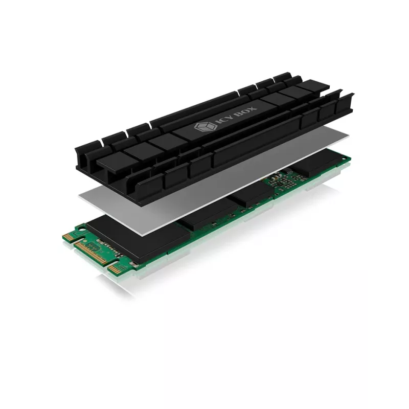 ICY BOX IB-M2HS-701 M.2 NVMe SSD aušintuvas/radiatorius juodas 1 vnt.