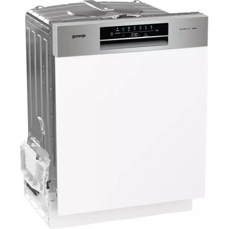 Indaplovė Gorenje GI642E90X pusiau įmontuojama, 13 komplektų, 60 cm, 47 dB, 11 L/ciklas, energijos klasė E