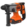 Grąžtinis plaktukas Black & Decker BCD900E2K-QW 1880 aps/min SDS Plus, 2,5 Ah baterija