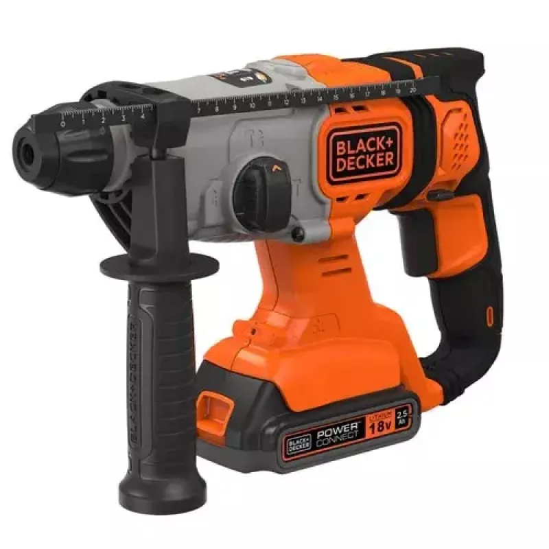Grąžtinis plaktukas Black & Decker BCD900E2K-QW 1880 aps/min SDS Plus, 2,5 Ah baterija