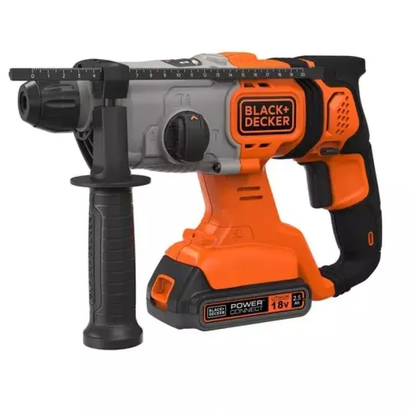 Grąžtinis plaktukas Black & Decker BCD900E2K-QW 1880 aps/min SDS Plus, 2,5 Ah baterija