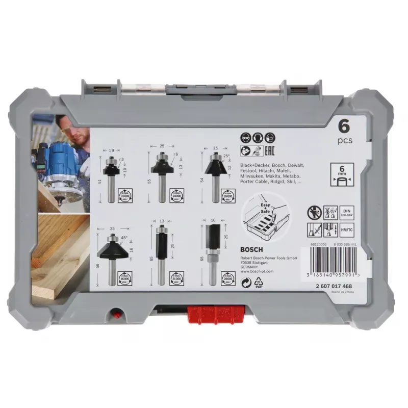 Bosch 2607017468 Bitų rinkinys 6 vnt.