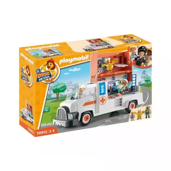 PLAYMOBIL Duck On Call 70913 žaislinis automobilis su antis ir miesto komplektu, įvairiaspalvis