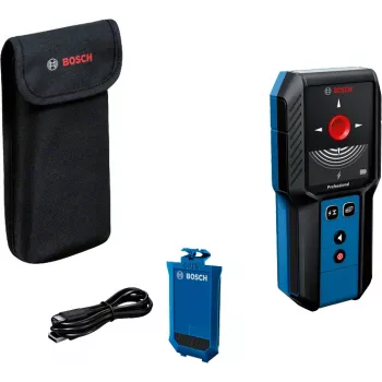 Bosch GMS 120-27 universalus detektorius gyvam kabeliui, metalui, spalvotajam metalui, medienai