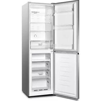 Gorenje NRK418DCS4 laisvai pastatomas šaldytuvas su šaldikliu, 256 l (171 l + 85 l), D klasė, 182,4 cm, sidabrinis