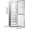 Gorenje NRK418DCS4 Laisvai pastatomas šaldytuvas-šaldiklis 256 L Pilka