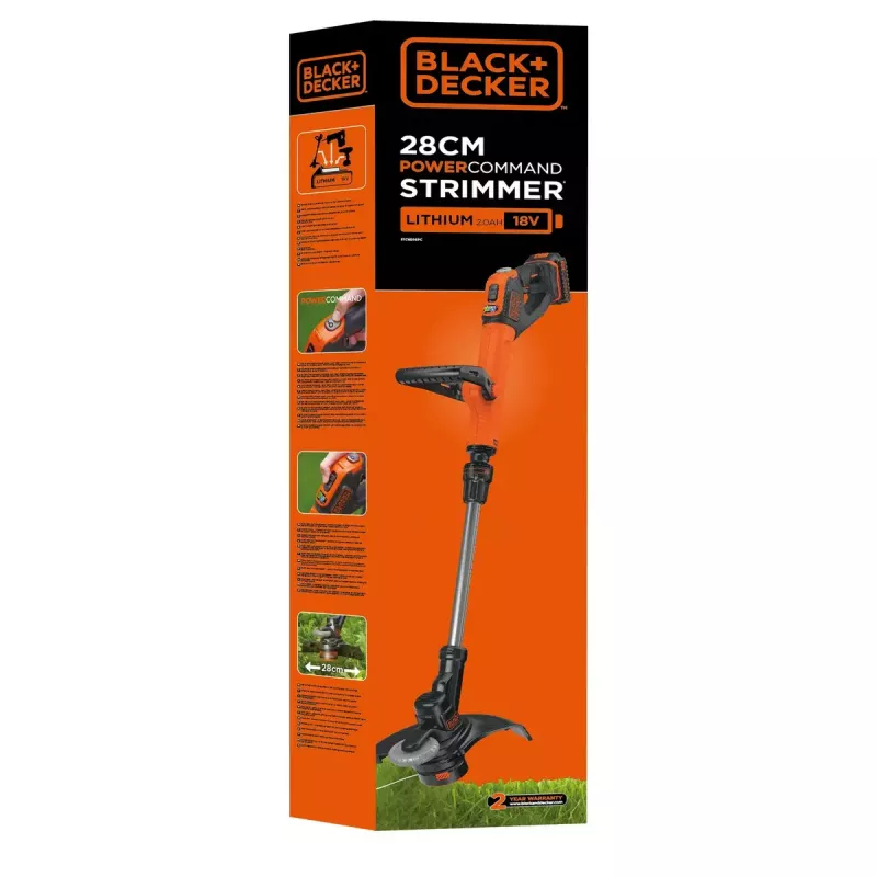 Akumuliatorinis žoliapjovės pjūklas Black & Decker STC1820CM-QW