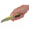 STANLEY FATMAX 0-10-421 peilis su nulaužiamomis geležtėmis, 18 mm, lieto metalo korpusas, slankusis fiksatorius, nerūdijančio plieno geležtės laikiklis, kišeninis laikiklis, geltonas