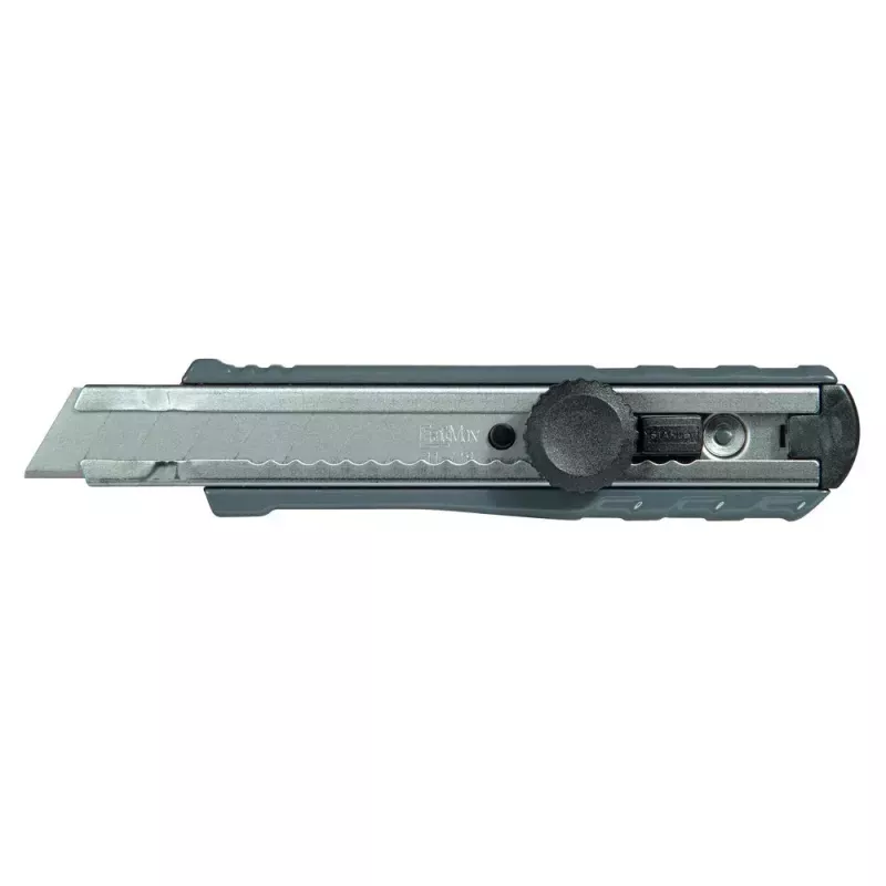STANLEY FATMAX 0-10-421 peilis su nulaužiamomis geležtėmis, 18 mm, lieto metalo korpusas, slankusis fiksatorius, nerūdijančio plieno geležtės laikiklis, kišeninis laikiklis, geltonas
