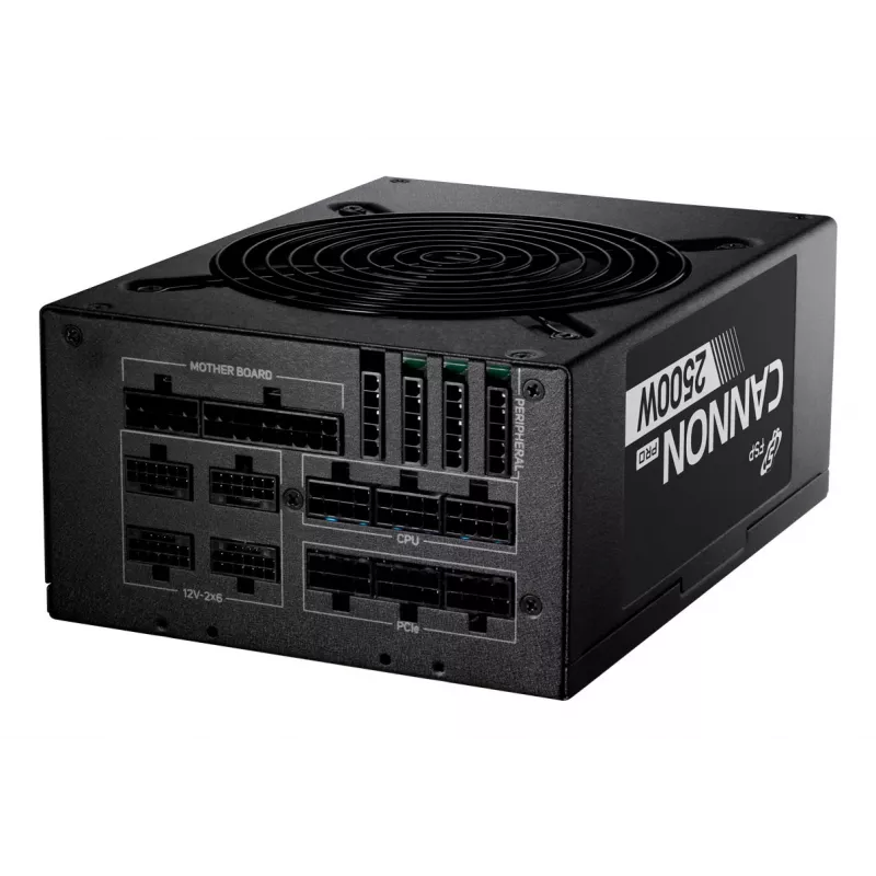 FSP CANNON PRO 2500W Maitinimo blokas ATX ATX3.1 Juodas, 2500 W, 200-240 V, 50/60 Hz, 15-12 A, Aktyvus, 125 W