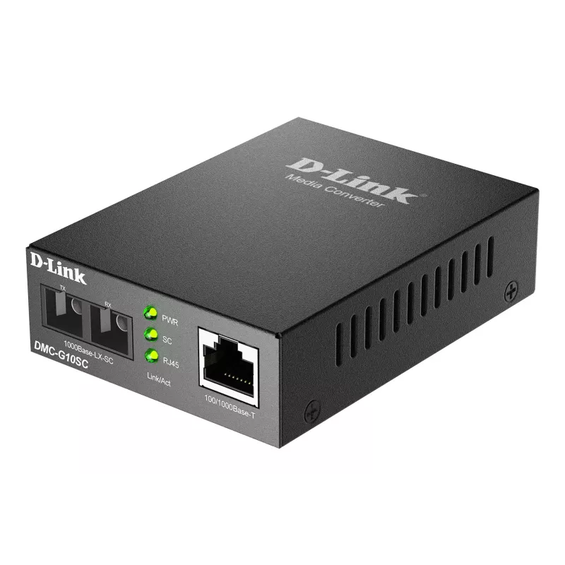 Medijos keitiklis D-Link DMC-G10SC/E 100/1000BaseT į 1000BaseLX SC šviesolaidį