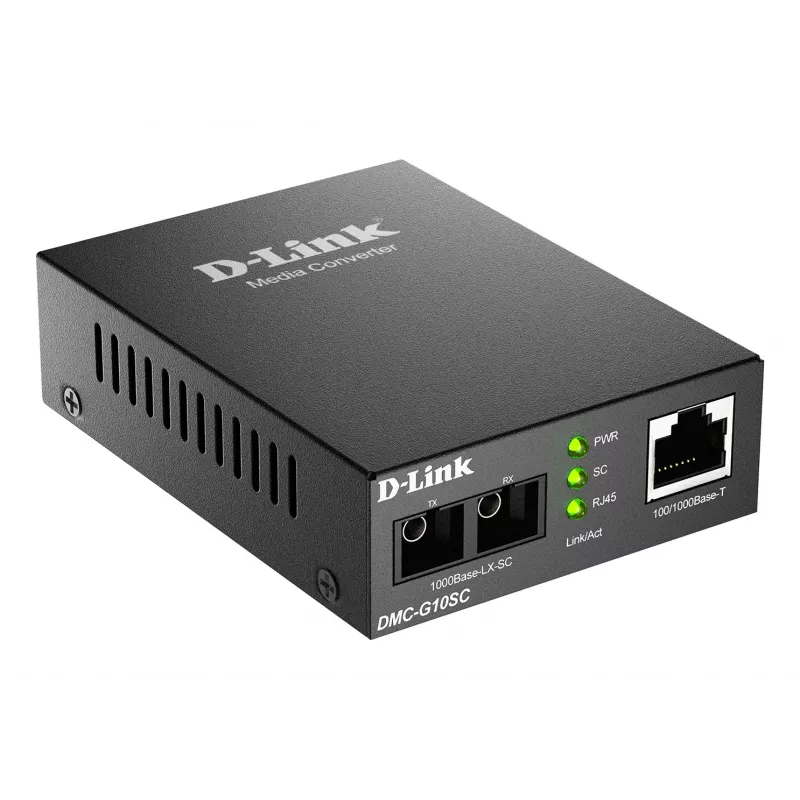 Medijos keitiklis D-Link DMC-G10SC/E 100/1000BaseT į 1000BaseLX SC šviesolaidį