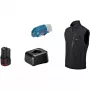 Šildoma liemenė Bosch GHV 12+18V XA Professional, 3XL, juoda, su įkrovikliu ir akumuliatoriumi