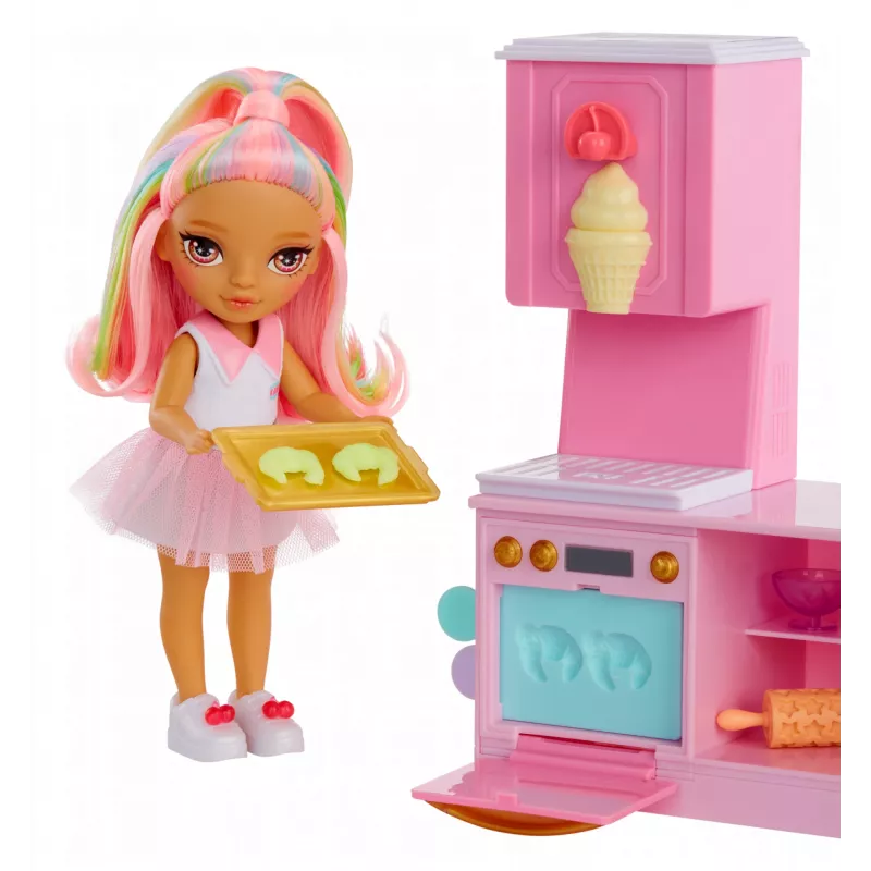 Rainbow High Mažoji Desertinė su Kandy Playset, Mados lėlė, Mergaitėms, 4 m., 140 mm, Įvairiaspalvė
