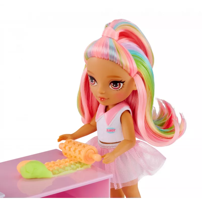 Rainbow High Mažoji Desertinė su Kandy Playset, Mados lėlė, Mergaitėms, 4 m., 140 mm, Įvairiaspalvė