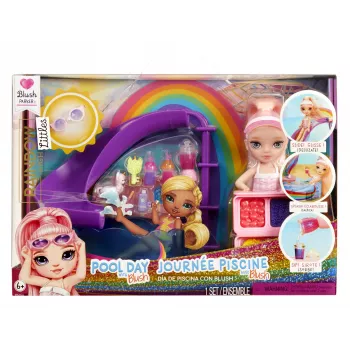 Rainbow High Little Pool Day su Blush lėle – mažas baseino dienos rinkinys