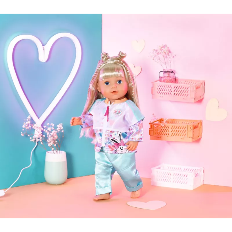 Drabužių komplektas lėlei Zapf Creation BABY born Casual Outfit Aqua 3 m.