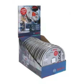 Bosch X-LOCK pjovimo diskas 125 mm nerūdijančiam plienui (Inox) – 10 vnt. dėžutėje