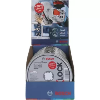 Bosch X-LOCK pjovimo diskas 125 mm nerūdijančiam plienui (Inox) – 10 vnt. dėžutėje