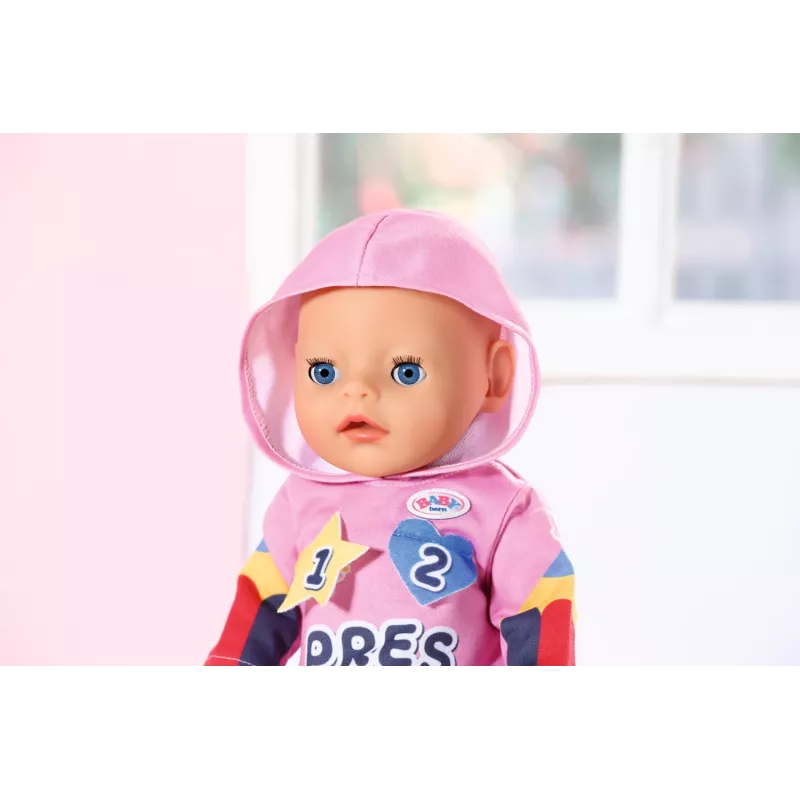 BABY born Kindergarten Romper+Badges – kombinezonas lėlei su ženkliukais, 2 metai, 55 g
