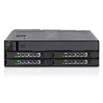 Icy Dock MB604SPO-B Juodas – 4x 2,5 inch karštai keičiamų diskų skyrius su optiniu įrenginiu 5,25 inch lizde