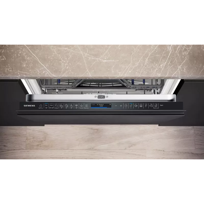 Visiškai įmontuojama indaplovė Siemens iQ700 SN87TX02CE — 14 komplektų, A energija, 42 dB, 60 cm